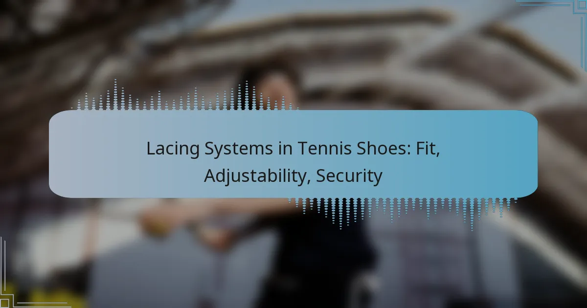 Lacing Systems in Tennis Shoes: Fit, Adjustability, Security