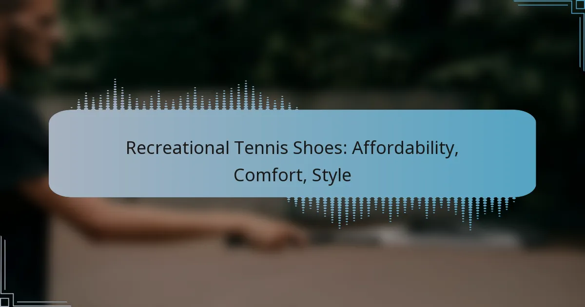 Recreational Tennis Shoes: Affordability, Comfort, Style
