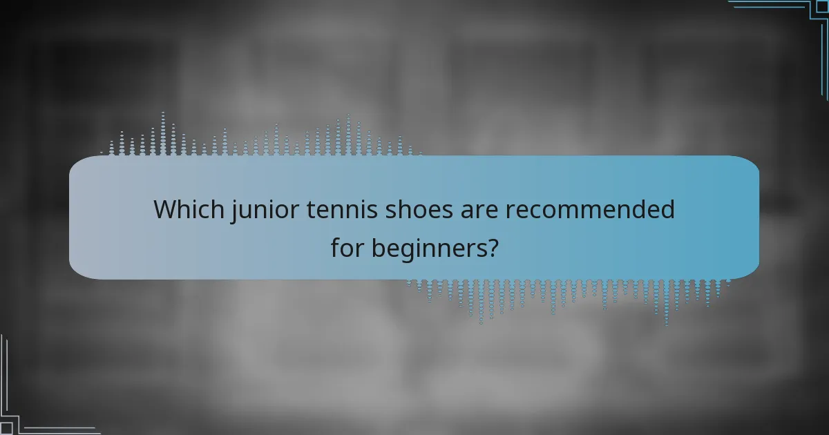 Which junior tennis shoes are recommended for beginners?